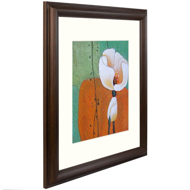 Winston Porter Meacham 16x20 Brown Picture Frame with Ivory